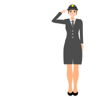 女性警察官のイラスト