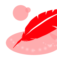 赤い羽根のイラスト