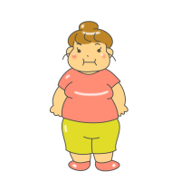 太りすぎの女性のイラスト