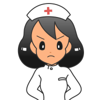 怒る看護師(ナース)のイラスト