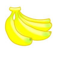 バナナのくっついているイラスト