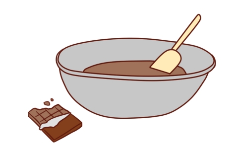 チョコ作りのイラスト