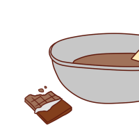 チョコ作りのイラスト