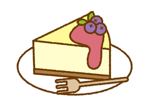 コクのチーズケーキのイラスト