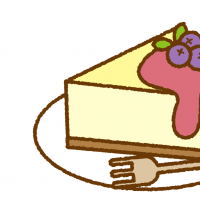 コクのチーズケーキのイラスト