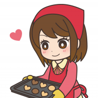 手作りクッキーを作る女の子のイラスト