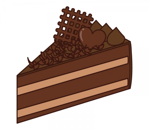 バレンタインのチョコレートケーキのイラスト 無料イラストのimt