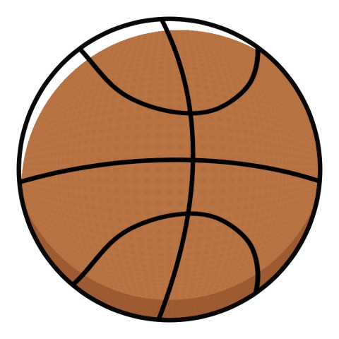 バスケットボールの１つ置いてあるイラスト