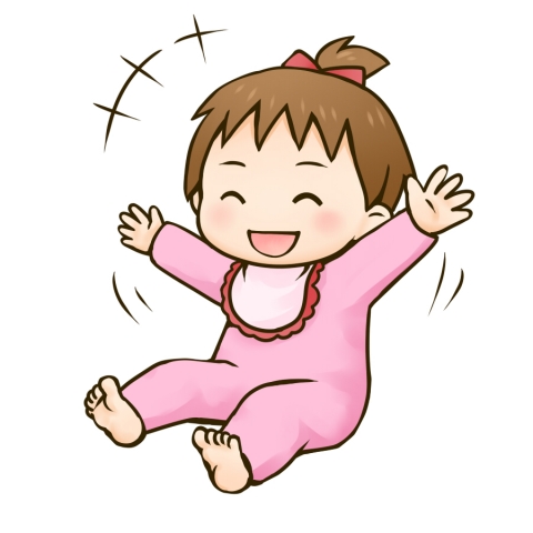 笑う女の子の赤ちゃんのイラスト 無料イラストのimt 商用ok 加工ok