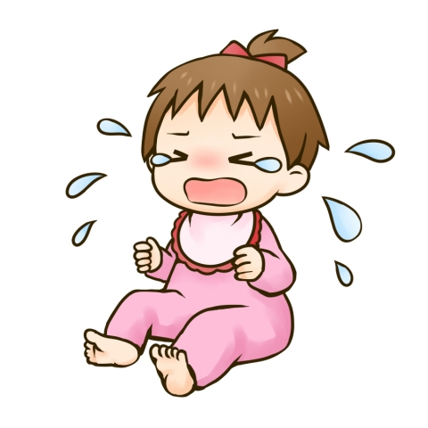 泣く女の子の赤ちゃんのイラスト - 無料イラストのIMT 商用OK ...