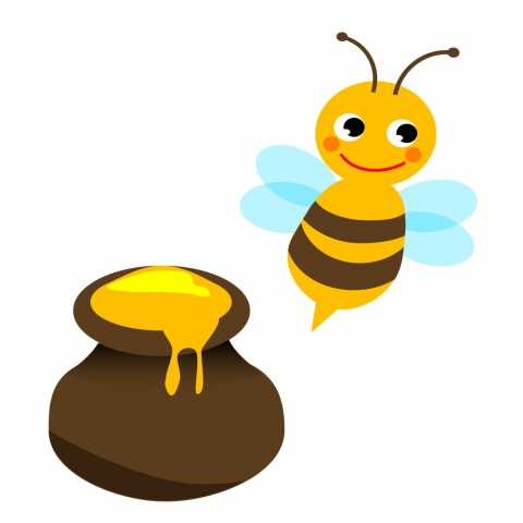 ハチミツとハチのイラスト 無料イラストのimt 商用ok 加工ok