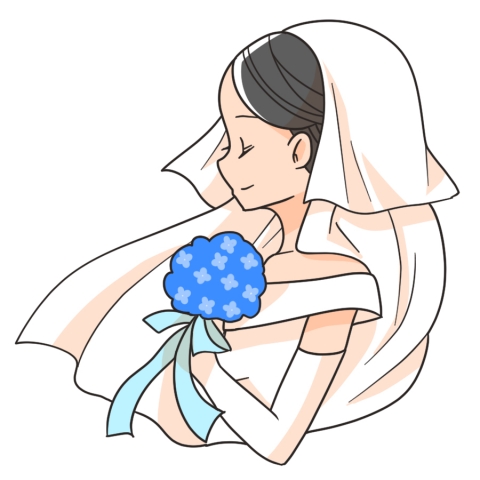6月の花嫁のイラスト
