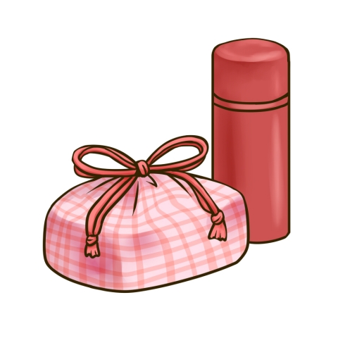 ピンク色の袋に入ったお弁当のイラスト 無料イラストのimt 商用ok 加工ok