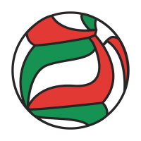 バレーボール（赤白緑）のイラスト