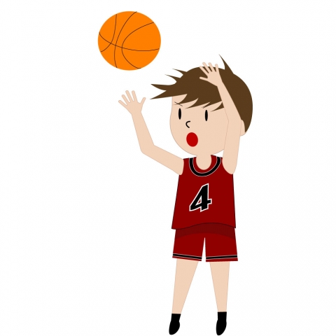 バスケットボールをする人物のイラスト 無料イラストのimt 商用ok