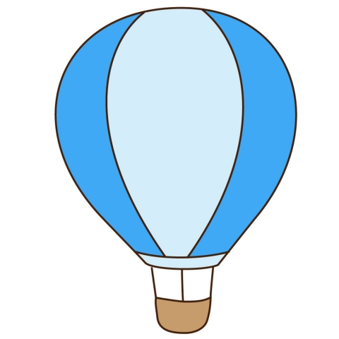 気球がストライプのイラスト 無料イラストのimt 商用ok 加工ok
