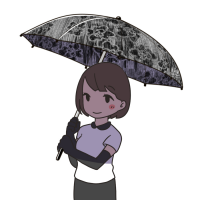 日傘をさす女性のイラスト