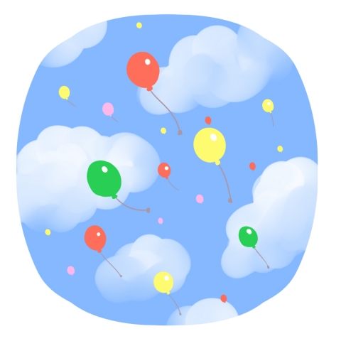 上空 イラスト かわいい 無料 動物ゾーン