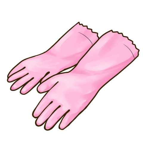 ゴム手袋がピンク色のイラスト 無料イラストのimt 商用ok 加工ok
