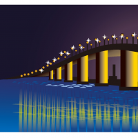 滋賀県 琵琶湖大橋のイラスト