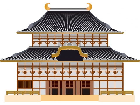 奈良県 東大寺のイラスト