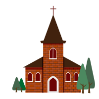 レンガの教会のイラスト