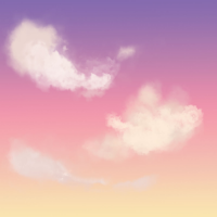 夕暮れの雲のイラスト