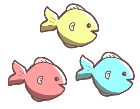 美しい花の画像 上お魚 イラスト かわいい