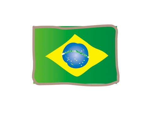 かわいいブラジルの国旗イラスト 無料イラストのimt 商用ok 加工ok