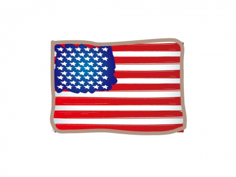 かわいいアメリカの国旗イラスト