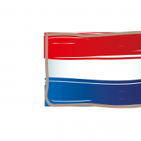 かわいいオランダの国旗イラスト