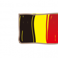 かわいいベルギーの国旗イラスト