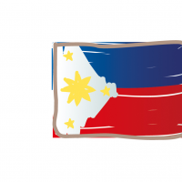 かわいいフィリピンの国旗イラスト