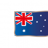 かわいいオーストラリアの国旗イラスト