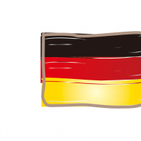 かわいいドイツの国旗イラスト