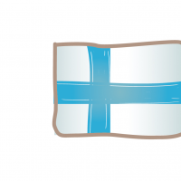 かわいいフィンランドの国旗イラスト