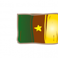 かわいいカメルーンの国旗イラスト