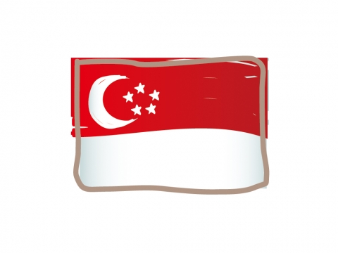 かわいいシンガポールの国旗イラスト 無料イラストのimt 商用ok 加工ok