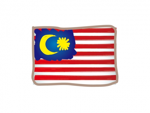 かわいいマレーシアの国旗イラスト 無料イラストのimt 商用ok 加工ok