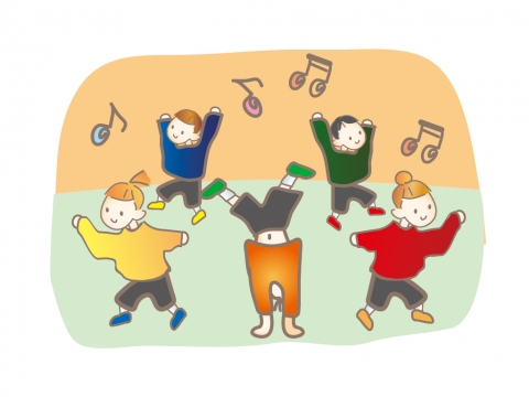 楽しくダンスを踊る子どもたちのイラスト 無料イラストのimt 商用ok 加工ok