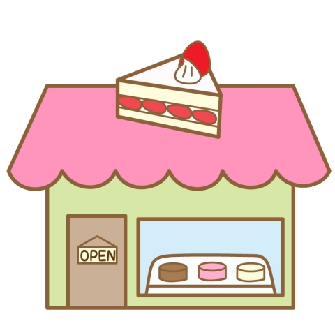 ケーキ屋の外観のイラスト 無料イラストのimt 商用ok 加工ok