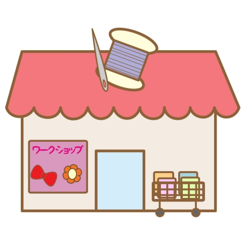 手芸店の外観のイラスト