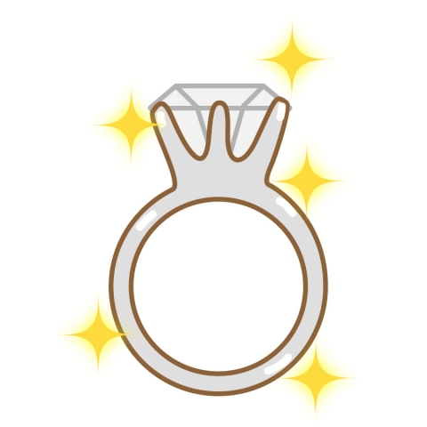 ダイヤの結婚指輪のイラスト 無料イラストのimt 商用ok 加工ok