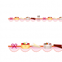 ケーキのライン線のイラスト