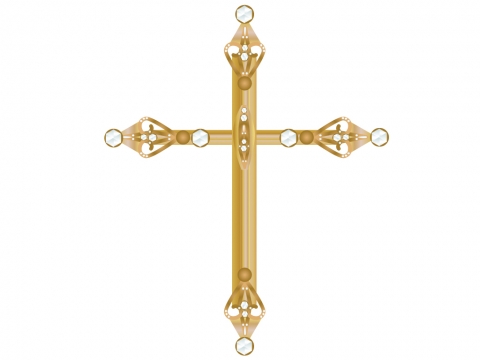 金属の十字架のイラスト