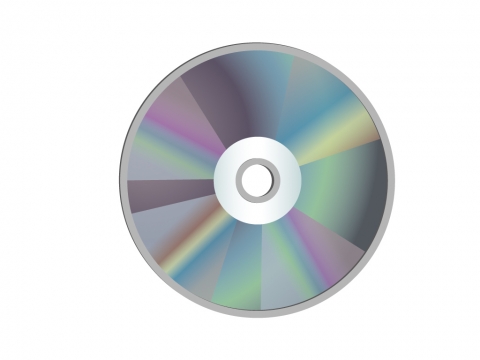 CDとDVDディスクのイラスト