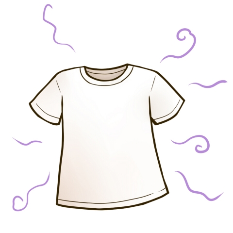 変なにおいがするｔシャツのイラスト 無料イラストのimt 商用ok 加工ok